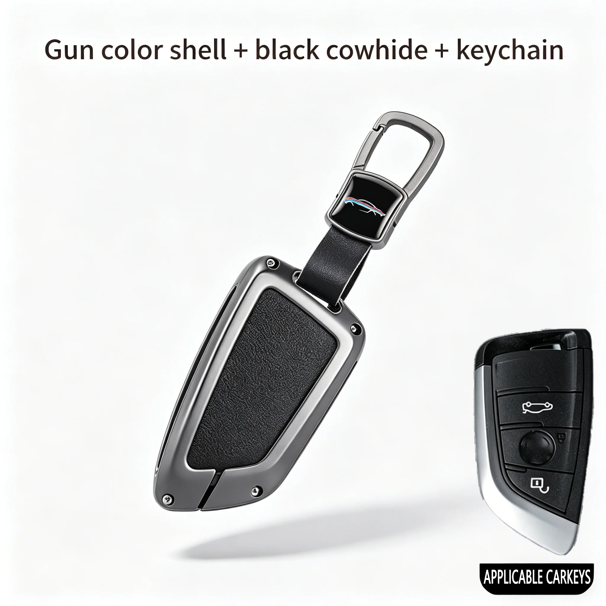Zinc Alloy Leather Key Fob Cover for BMW X1 X3 X5 3/5 Series Blade Smart Key Protector Case with Strap
Zinc Alloy Leather Key Fob Cover for BMW X1 X3 X5 3/5 Series Blade Smart Key Protector Case with Strap
