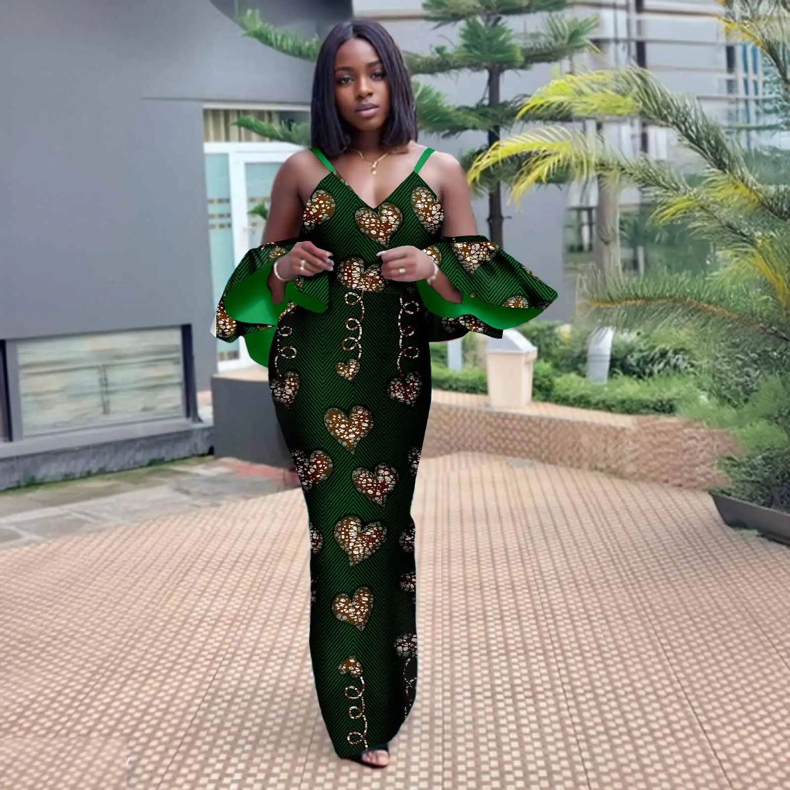 Afripride Africa Ankara Printed Fabric Women's Party Dresses Ruffle Sleeve Color Clash Halter Sexy Dresses 2425189
Afripride Africa Ankara Printed Fabric Women's Party Dresses Ruffle Sleeve Color Clash Halter Sexy Dresses 2425189