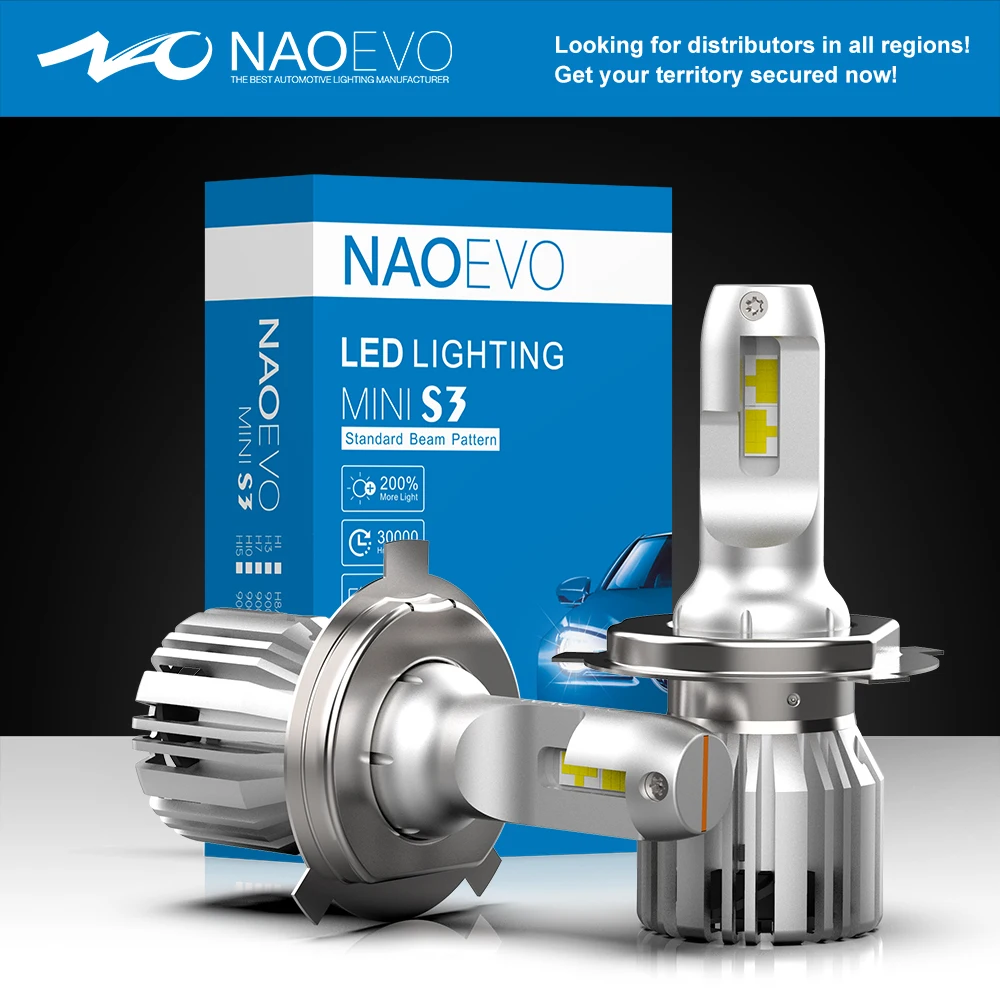 NAOEVO S3 H7 LED 60W Headlight Bulb H4 H11 H1 H13 9005 HB3 9006 HB4 Carlights 7200LM 6000K White 1:1 Mini Size Bright Fog Lights
NAOEVO S3 H7 LED 60W Headlight Bulb H4 H11 H1 H13 9005 HB3 9006 HB4 Carlights 7200LM 6000K White 1:1 Mini Size Bright Fog Lights