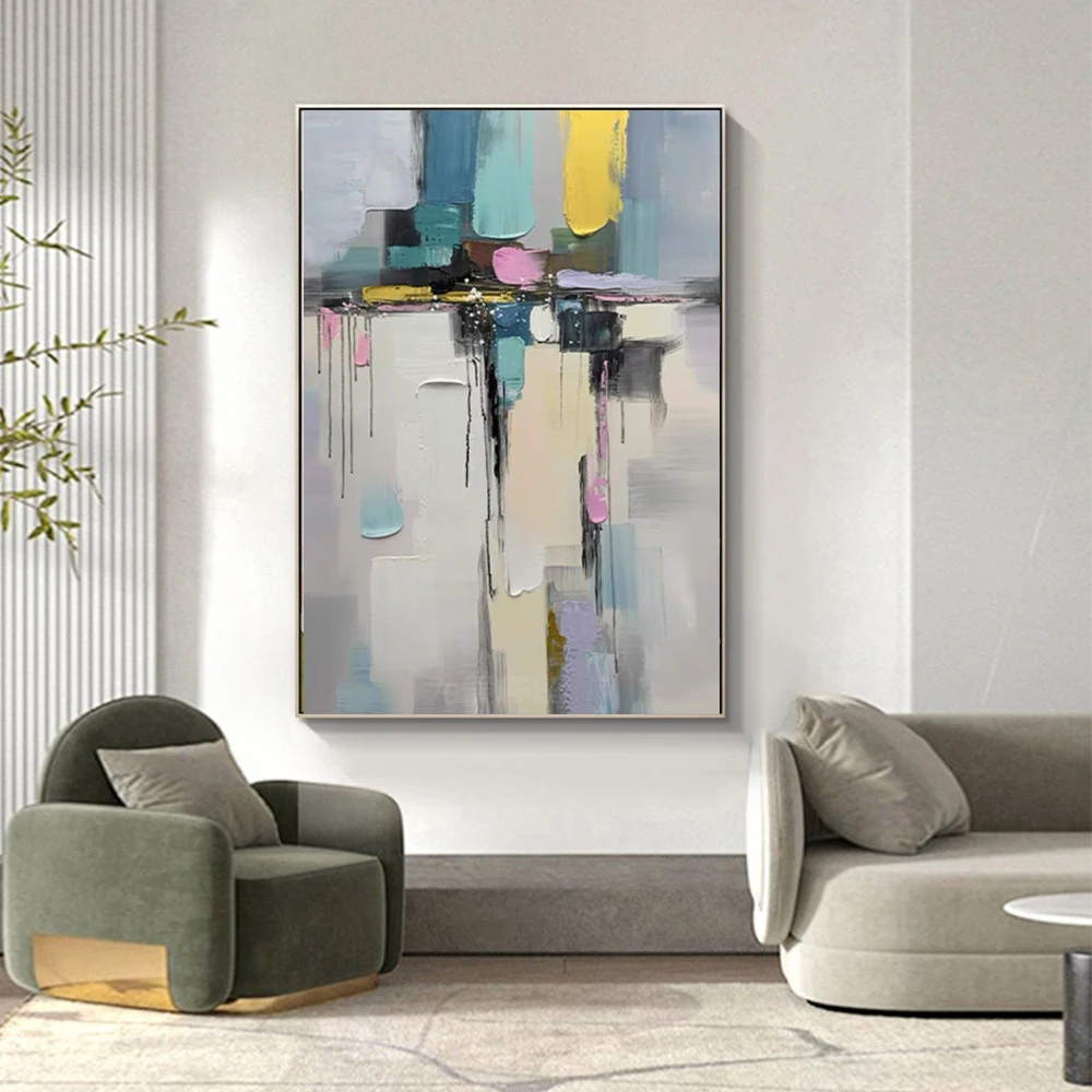 Abstract Handpainted Oil Painting On Canvas Large Modern Wall Art Color Handmade Painting Wall Decor Living Room Home Decoration
Abstract Handpainted Oil Painting On Canvas Large Modern Wall Art Color Handmade Painting Wall Decor Living Room Home Decoration