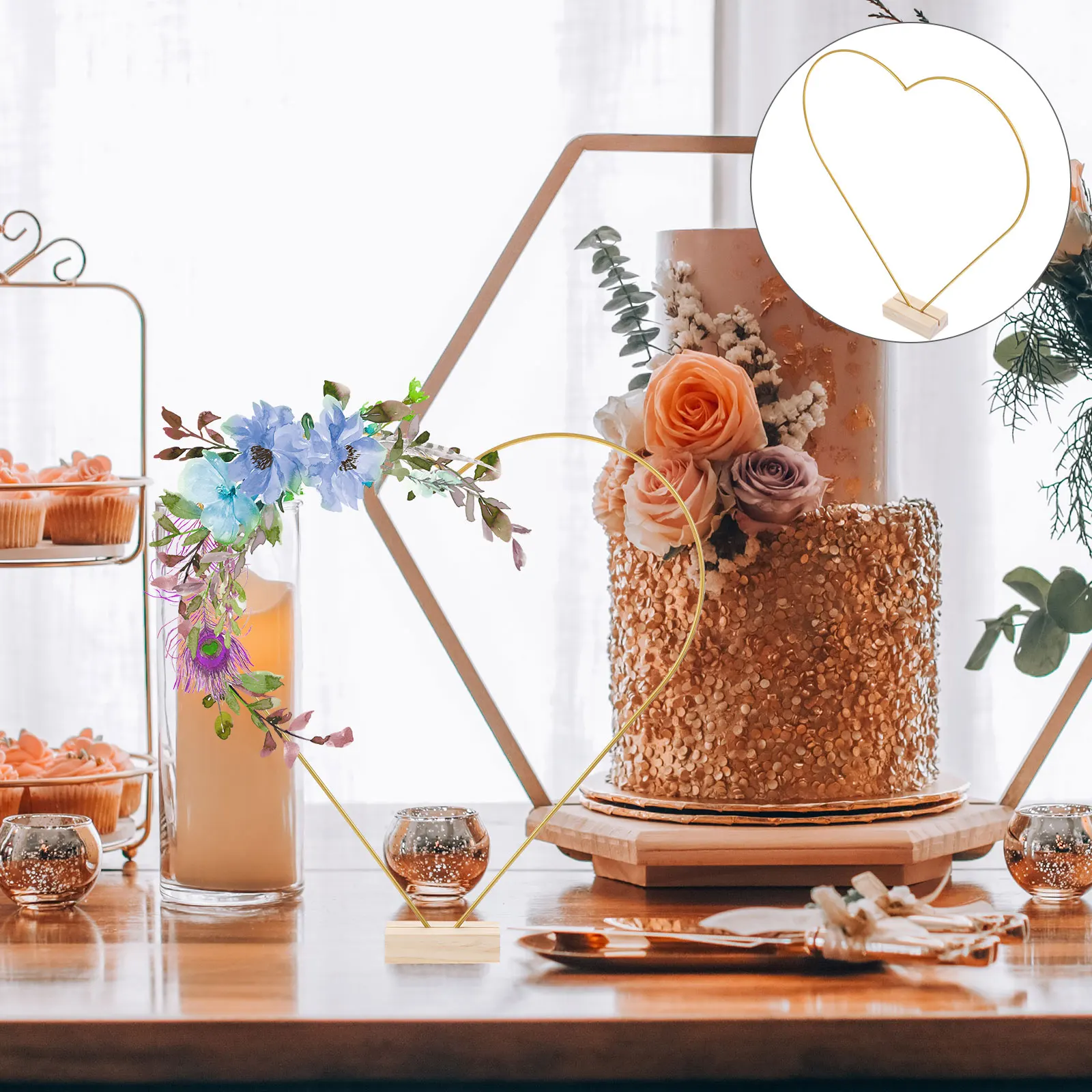 Wooden Base Metal Hoops Wreath 30cm Heart Shaped Wire Frame DIY Table Decorations Wedding Centerpiece Craft Supplies
Wooden Base Metal Hoops Wreath 30cm Heart Shaped Wire Frame DIY Table Decorations Wedding Centerpiece Craft Supplies