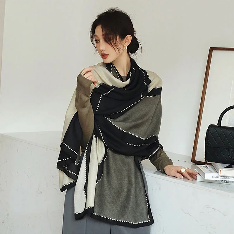 Fashion Printed Stripe Geometry Shawl Cotton Viscose Scarf Women Outdoor Sunscreen Muffler Hijab 182-83cm
Fashion Printed Stripe Geometry Shawl Cotton Viscose Scarf Women Outdoor Sunscreen Muffler Hijab 182-83cm