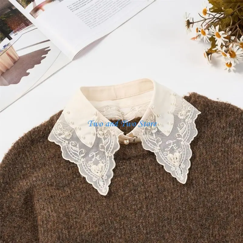 HX6F Premium French Embroidered Necklace Collar With Nacre Accents For Women Clothing
HX6F Premium French Embroidered Necklace Collar With Nacre Accents For Women Clothing