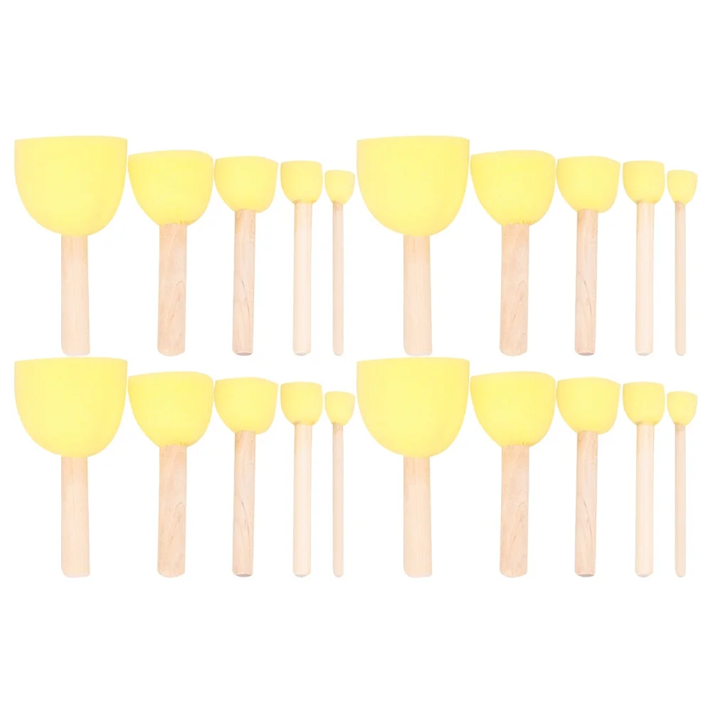 20 Pcs Wooden Handle Brush Graffiti Kids Painting Drawing Sponge Yellow Accessories Child
20 Pcs Wooden Handle Brush Graffiti Kids Painting Drawing Sponge Yellow Accessories Child