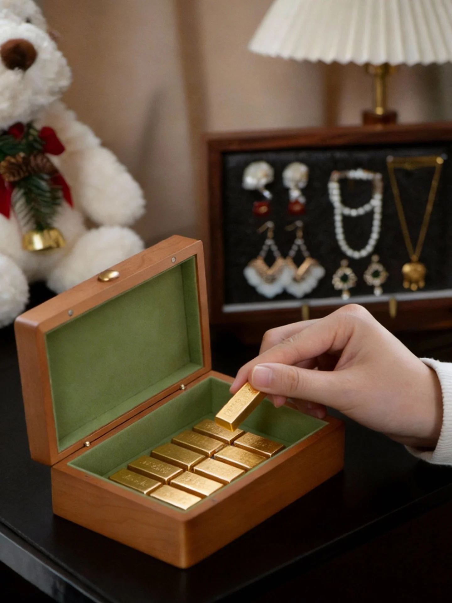 Rectangular Cherry Wood Storage Box Gold Bar Storage Container Money Saving Jar Vintage Style Home Decor Accessories
Rectangular Cherry Wood Storage Box Gold Bar Storage Container Money Saving Jar Vintage Style Home Decor Accessories