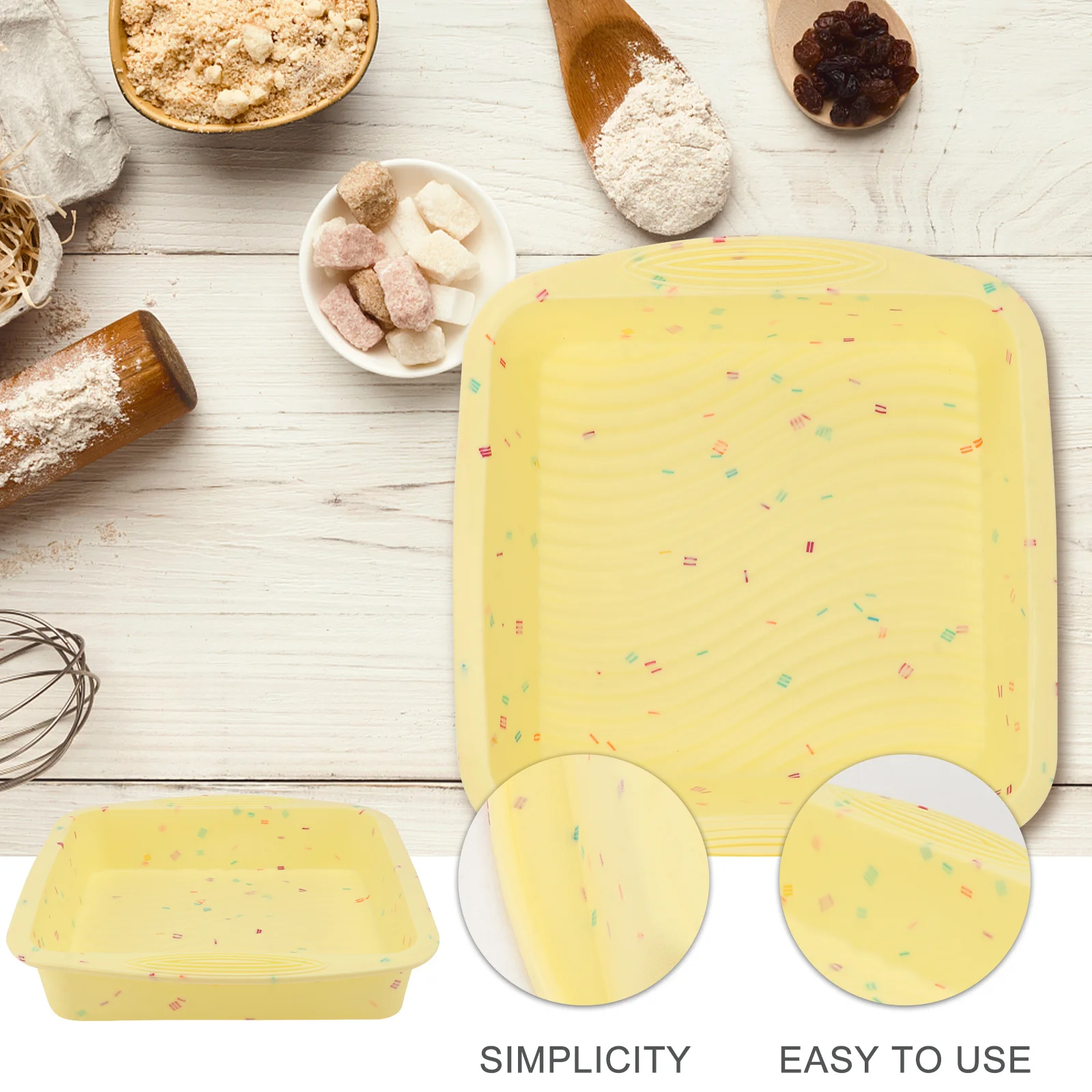 1pc Silicone Baking Mold Non-Stick Cake Bread Pan For Oven Microwave Dishwasher Safe Square Toast Tray Reusable Bakeware
1pc Silicone Baking Mold Non-Stick Cake Bread Pan For Oven Microwave Dishwasher Safe Square Toast Tray Reusable Bakeware