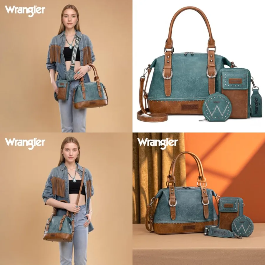 Wrangler 3Pcs Doctor Bag Sets for Women Top-handle Satchel Bag with Cell Phone Handbag and Coin Purse
Wrangler 3Pcs Doctor Bag Sets for Women Top-handle Satchel Bag with Cell Phone Handbag and Coin Purse