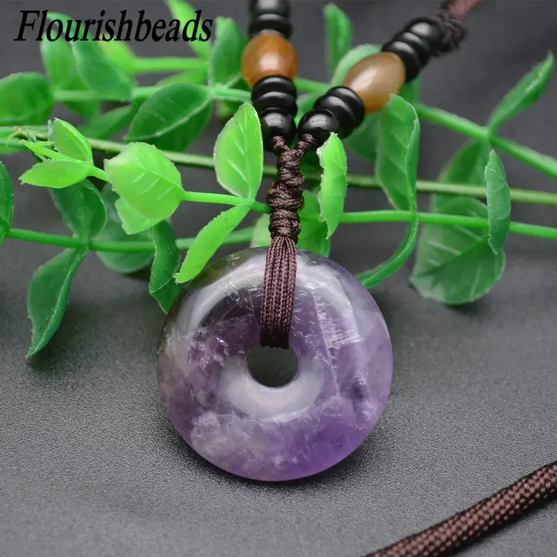 Buty-Bzi Popular Natural Gemstone Round Donut Shape Pendants Classic Jewelry Party Gift Amethyst Crystal Rose Quartz
Buty-Bzi Popular Natural Gemstone Round Donut Shape Pendants Classic Jewelry Party Gift Amethyst Crystal Rose Quartz