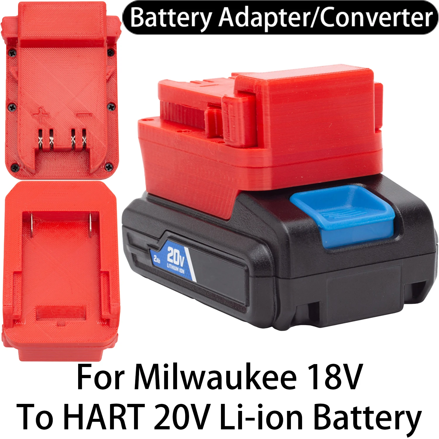 Адаптер/конвертер для инструментов Milwaukee 18V Li-Ion к аккумуляторам HART 20V Li-Ion, аксессуары для электроинструментов
Адаптер/конвертер для инструментов Milwaukee 18V Li-Ion к аккумуляторам HART 20V Li-Ion, аксессуары для электроинструментов
