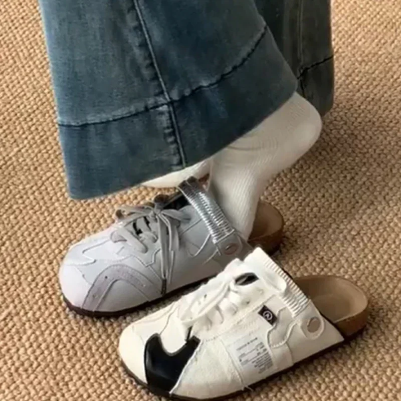 2024 New Fashion Lace-up Color-blocked Round-toe Wear-resistant Shoes for Women Summer New Ballet Style Versatile Slippers
2024 New Fashion Lace-up Color-blocked Round-toe Wear-resistant Shoes for Women Summer New Ballet Style Versatile Slippers