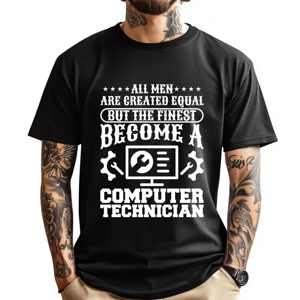 The Finest Become A Computer Technician T Shirt Men 100℅ Cotton Men Fall Men's T-Shirts New Years Eve
The Finest Become A Computer Technician T Shirt Men 100℅ Cotton Men Fall Men's T-Shirts New Years Eve