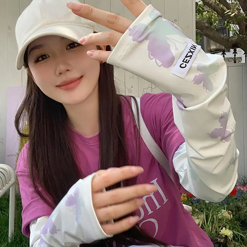 KOrean Ice silk Arm Sleeves Uv Sun Protection Arm Cover for Women Riding Runnging Butterfly Print Outdoor Sunscreen Arm Warmers
KOrean Ice silk Arm Sleeves Uv Sun Protection Arm Cover for Women Riding Runnging Butterfly Print Outdoor Sunscreen Arm Warmers