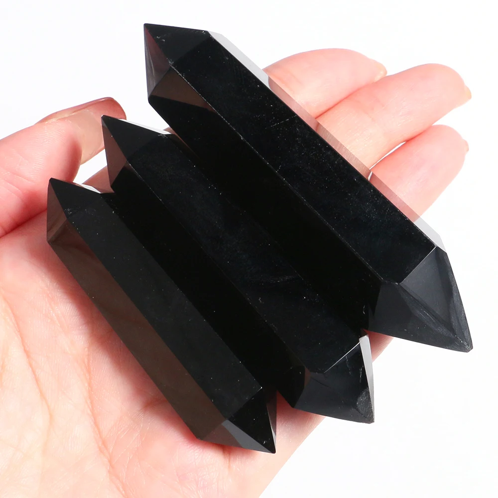 Mineraali 5-10cm Natural Obsidian Double Pointed Black Quartz Magic Wand Tower Hexagonal Prism Column Polished Energy Decorative
Mineraali 5-10cm Natural Obsidian Double Pointed Black Quartz Magic Wand Tower Hexagonal Prism Column Polished Energy Decorative
