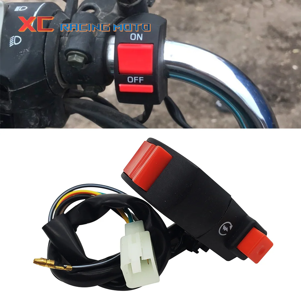 7/8" 22mm Motorcycle Handlebar Control Switch Ignition Start Kill Switch ON-OFF For Honda Kawasaki Yamaha Suzuki Kayo Universal
7/8" 22mm Motorcycle Handlebar Control Switch Ignition Start Kill Switch ON-OFF For Honda Kawasaki Yamaha Suzuki Kayo Universal