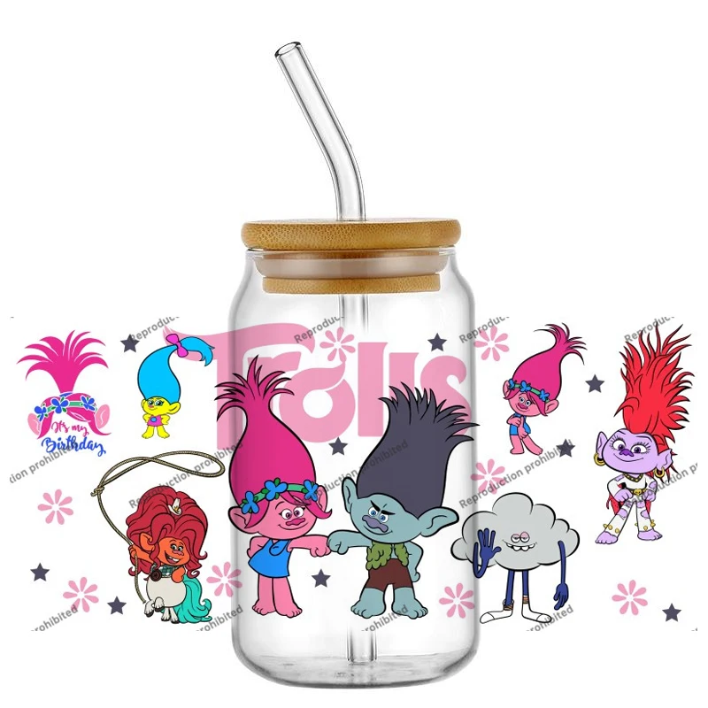 Hot Sale movies Cartoon Trolls 16OZ UV DTF Cup Transfer Easy to Apply Sticker DIY Durable Waterproof Custom Logo
Hot Sale movies Cartoon Trolls 16OZ UV DTF Cup Transfer Easy to Apply Sticker DIY Durable Waterproof Custom Logo