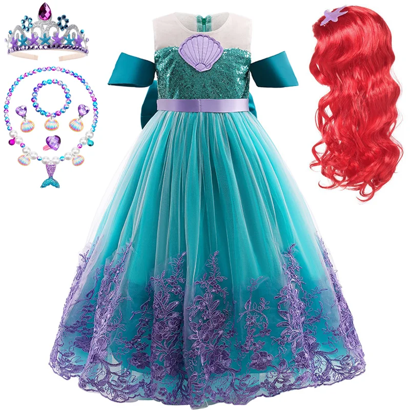 Girls Mermaid Lace Embroidery Princess Dress Summer Short Sleeve Big Bow Skirt Set For Kids Halloween Carnival Birthday Party
Girls Mermaid Lace Embroidery Princess Dress Summer Short Sleeve Big Bow Skirt Set For Kids Halloween Carnival Birthday Party