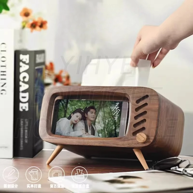 Vintage TV North American Walnut Tissue Box - Retro Solid Wood Storage for Living Room or Guesthouse (Creative Home Organizer)
Vintage TV North American Walnut Tissue Box - Retro Solid Wood Storage for Living Room or Guesthouse (Creative Home Organizer)