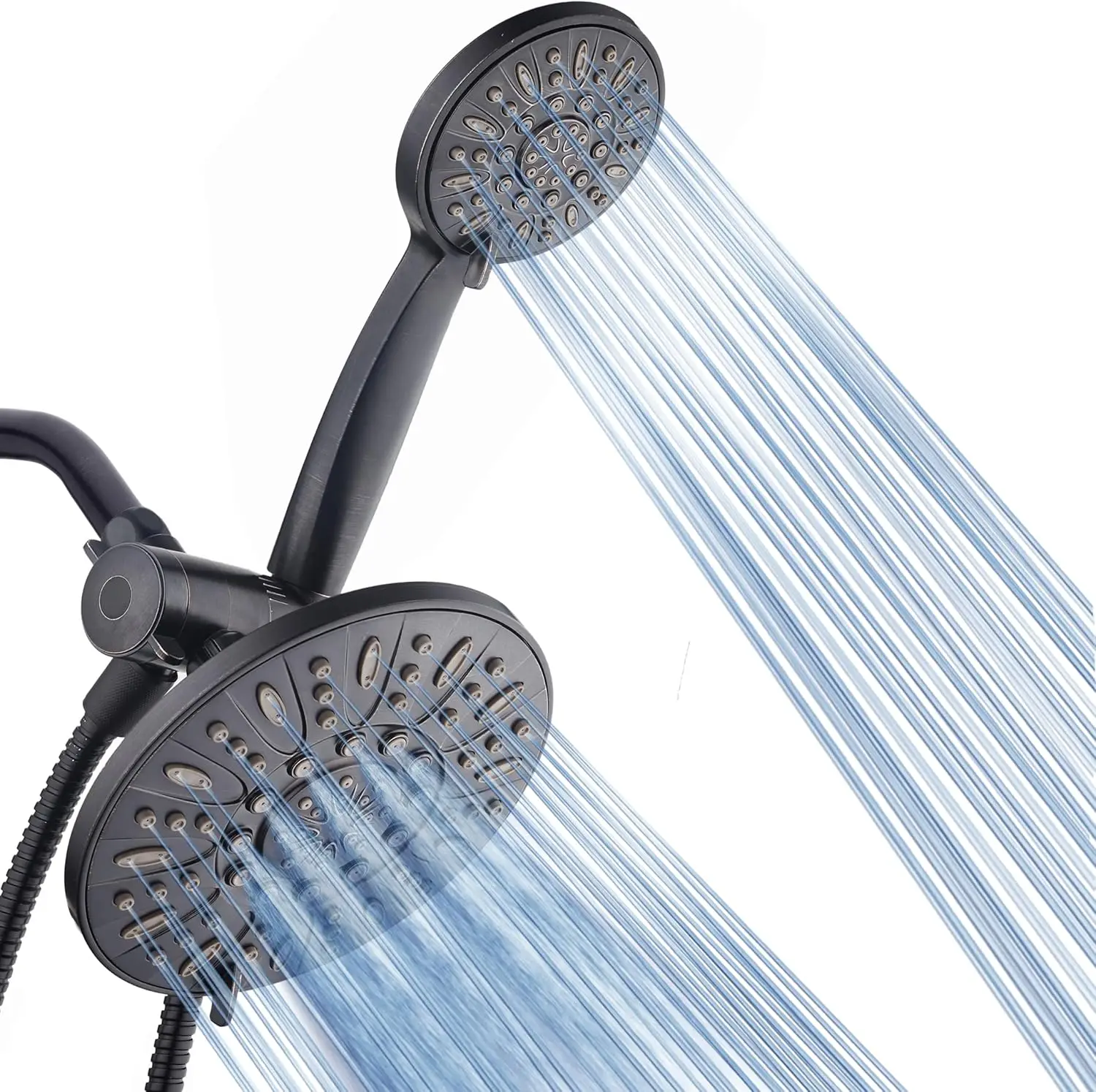 Premium 7" High Pressure Rain Shower Head with Handheld - 6 Settings, Oil Rubbed Bronze Finish
Premium 7" High Pressure Rain Shower Head with Handheld - 6 Settings, Oil Rubbed Bronze Finish