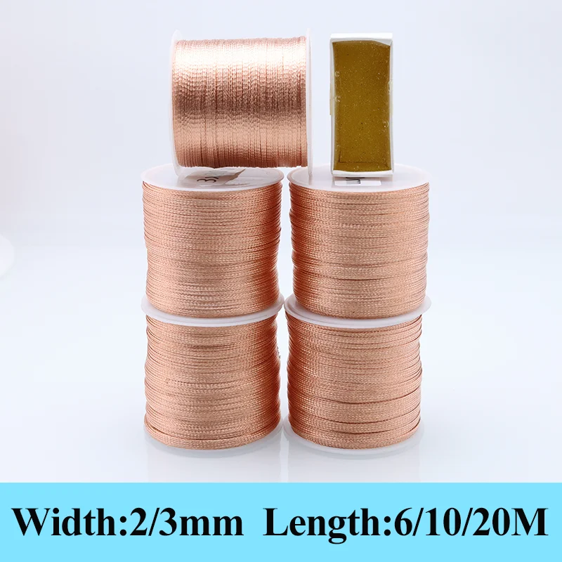 6/10/20M Desoldering Wire Mesh Copper Braid Welding Solder Remover and Soldering Flux Solder Rosin Lead Free Paste for PCB Board
6/10/20M Desoldering Wire Mesh Copper Braid Welding Solder Remover and Soldering Flux Solder Rosin Lead Free Paste for PCB Board