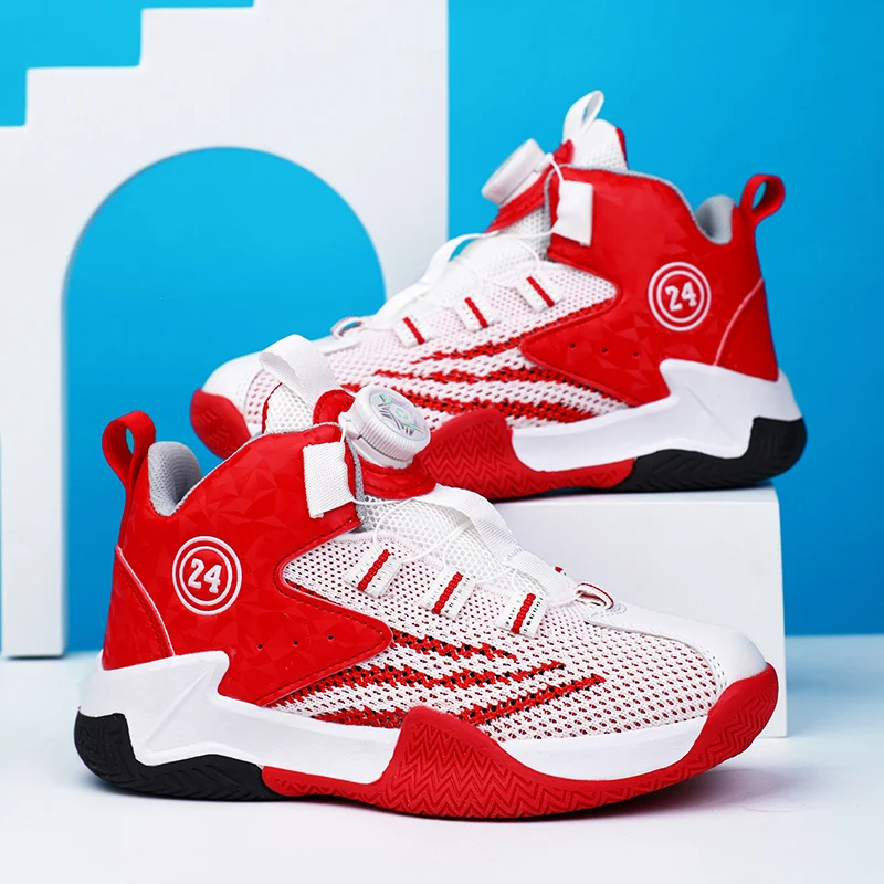 2023 New Kids Rotate Buckle Sneakers Boys Basketball Shoes Mesh Breathable Children Sport Shoes Non-slip Boys Gilrs Casual Shoes
2023 New Kids Rotate Buckle Sneakers Boys Basketball Shoes Mesh Breathable Children Sport Shoes Non-slip Boys Gilrs Casual Shoes