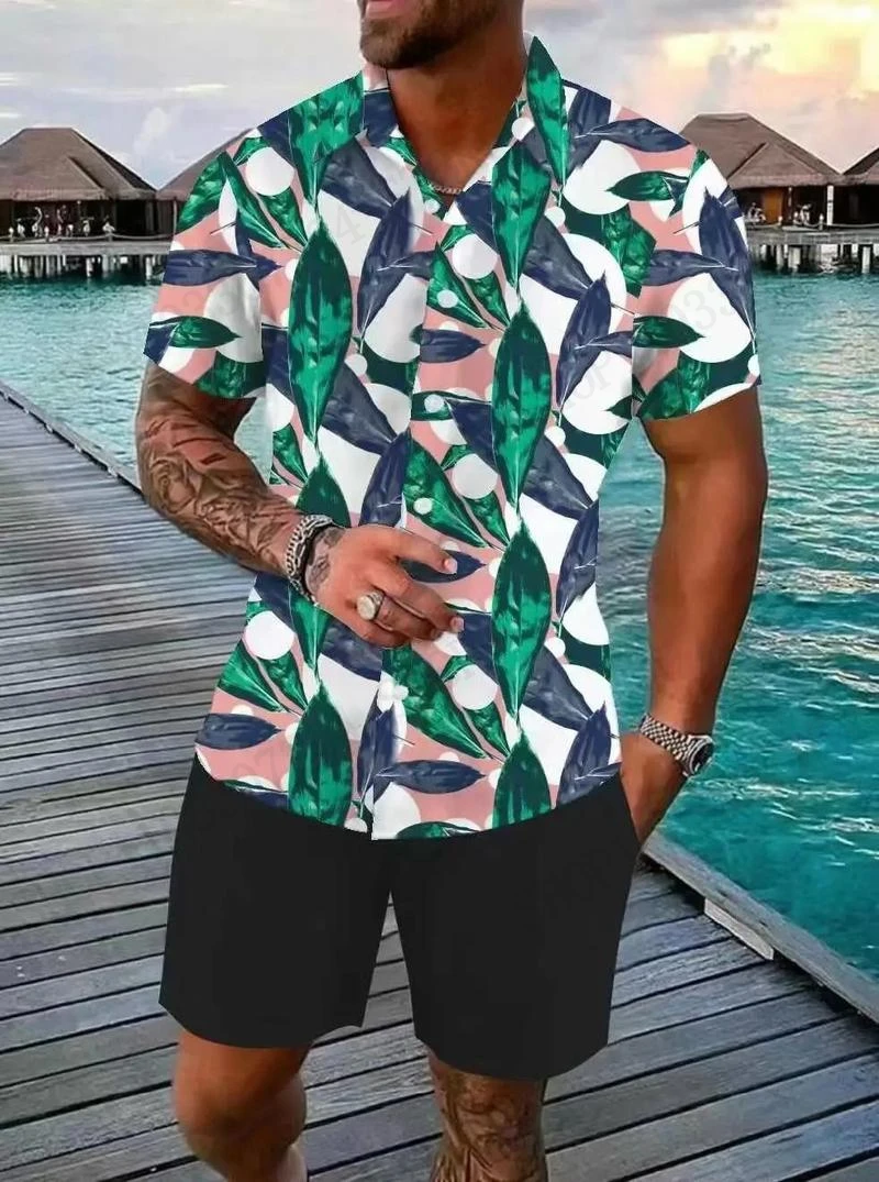Flower 3d Print Hawaiian Shirt Set Casual Button Down Short Sleeve Shirt+Short 2PC Beach Shirt Suit Men Fashion Holiday Blouse
Flower 3d Print Hawaiian Shirt Set Casual Button Down Short Sleeve Shirt+Short 2PC Beach Shirt Suit Men Fashion Holiday Blouse