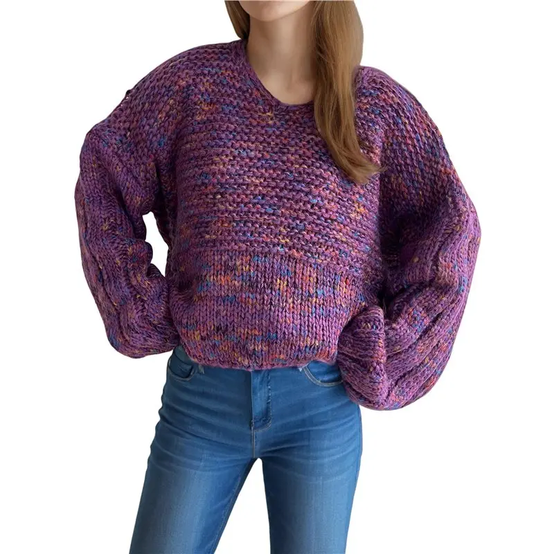 ABRT-Multicolor Vintage Patchwork Thick Sweater Tops Oversized Casual Knit
ABRT-Multicolor Vintage Patchwork Thick Sweater Tops Oversized Casual Knit