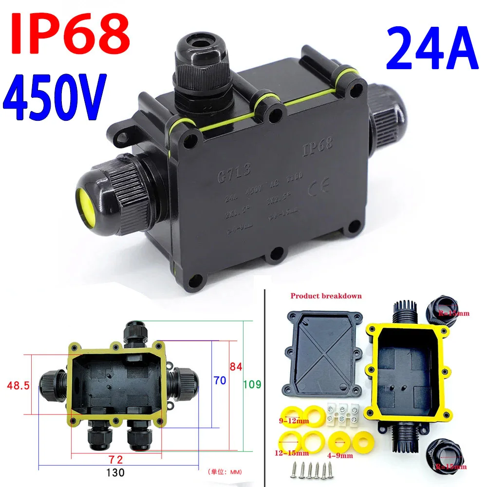 Waterproof junction box IP68.2/3/4/5/6 viasOutdoor rain proof, can soak in waterJunction boxElectrical protection boxFlame retar
Waterproof junction box IP68.2/3/4/5/6 viasOutdoor rain proof, can soak in waterJunction boxElectrical protection boxFlame retar