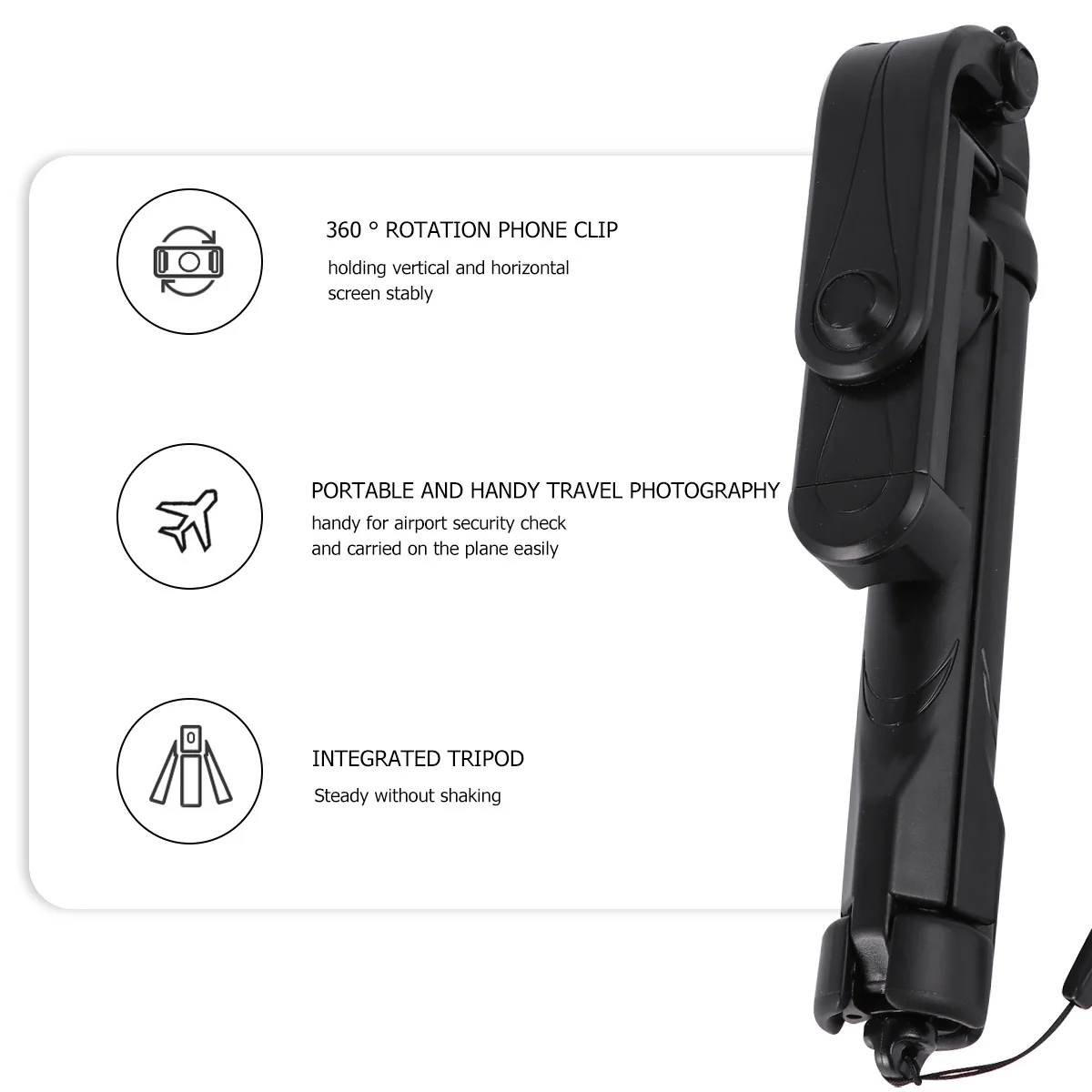 Multipurpose Selfie Stick Tripod Black 76Cm Telescopic Wireless Remote Phone Holder 360 Rotation Dual Mode Tripod Selfie Stick
Multipurpose Selfie Stick Tripod Black 76Cm Telescopic Wireless Remote Phone Holder 360 Rotation Dual Mode Tripod Selfie Stick