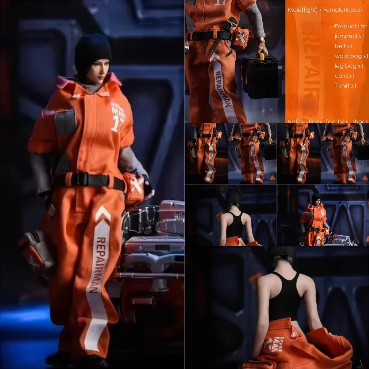 1/6 Scale Male/Female Fashion Repairman Fireman Suit Agent Style Soldier Clothes Model for 12'' Action Figure Doll Body
1/6 Scale Male/Female Fashion Repairman Fireman Suit Agent Style Soldier Clothes Model for 12'' Action Figure Doll Body