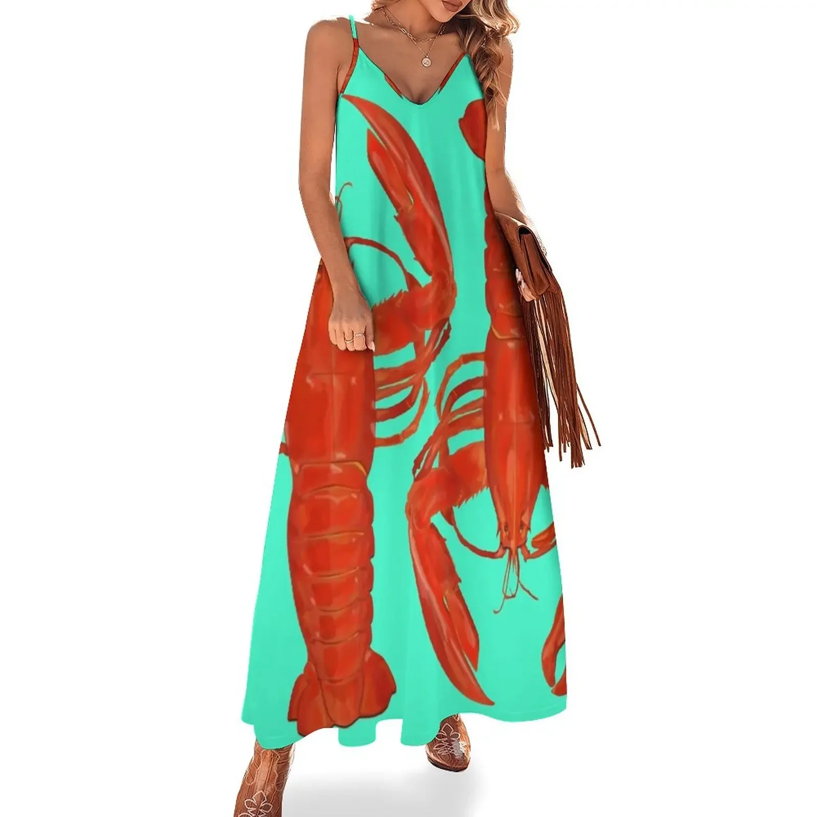 Lobsters Sleeveless Dress Long dress woman Evening gown dress dresses Party dresses
Lobsters Sleeveless Dress Long dress woman Evening gown dress dresses Party dresses