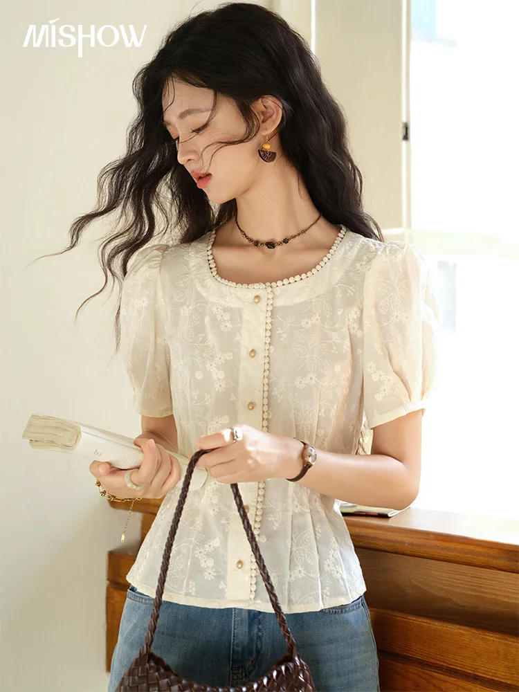 MISHOW Embroidery Cotton Shirt for Women 2025 Summer Fashion French Style Puff Sleeve Button Shirt Women's Clothing MXE39X1979
MISHOW Embroidery Cotton Shirt for Women 2025 Summer Fashion French Style Puff Sleeve Button Shirt Women's Clothing MXE39X1979