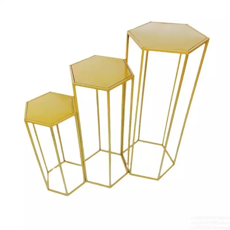 Hexagonal wrought iron flower stand wedding road guide scene props ornament
Hexagonal wrought iron flower stand wedding road guide scene props ornament