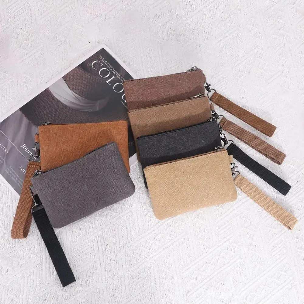 New Solid Color Coin Purse Canvas with Wrist Straps Key Bag Portable Storage Bag Women
New Solid Color Coin Purse Canvas with Wrist Straps Key Bag Portable Storage Bag Women