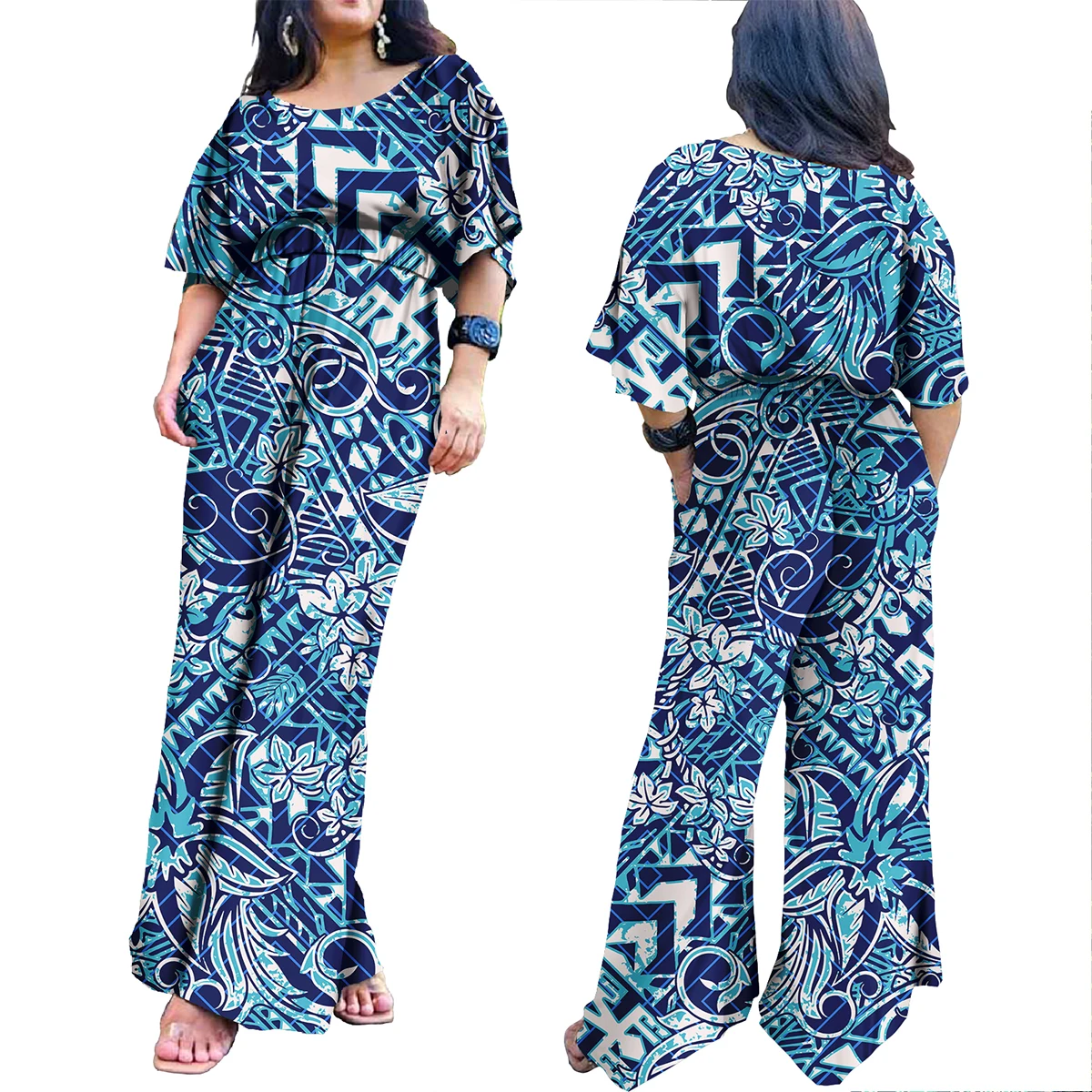 Island Style Tonga Polynesian Tribal Printed One Piece Women Jumpsuit Plus Size Women Wide Leg Oversize Rompers Playsuits
Island Style Tonga Polynesian Tribal Printed One Piece Women Jumpsuit Plus Size Women Wide Leg Oversize Rompers Playsuits