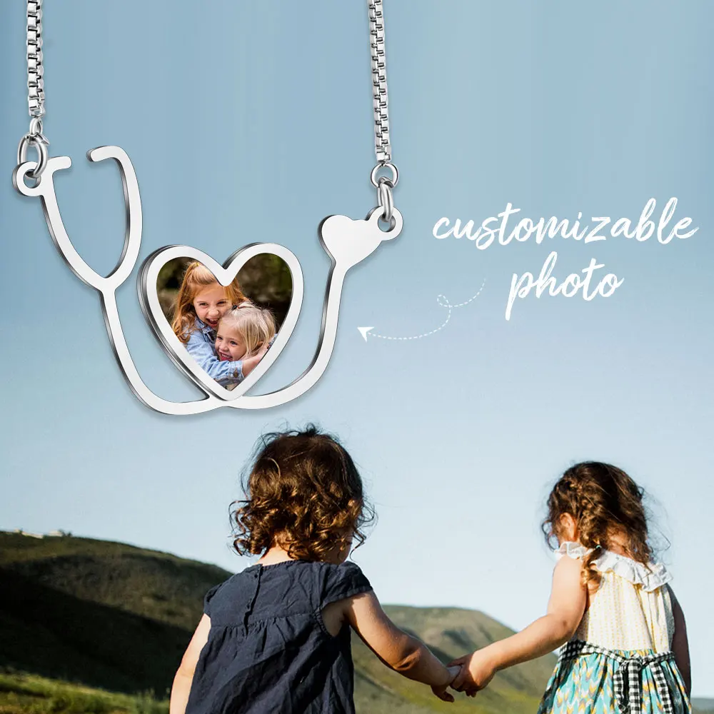 Custom Photo Stethoscope Necklace Stainless Steel Necklace Female Necklace Jewelry Gift
Custom Photo Stethoscope Necklace Stainless Steel Necklace Female Necklace Jewelry Gift