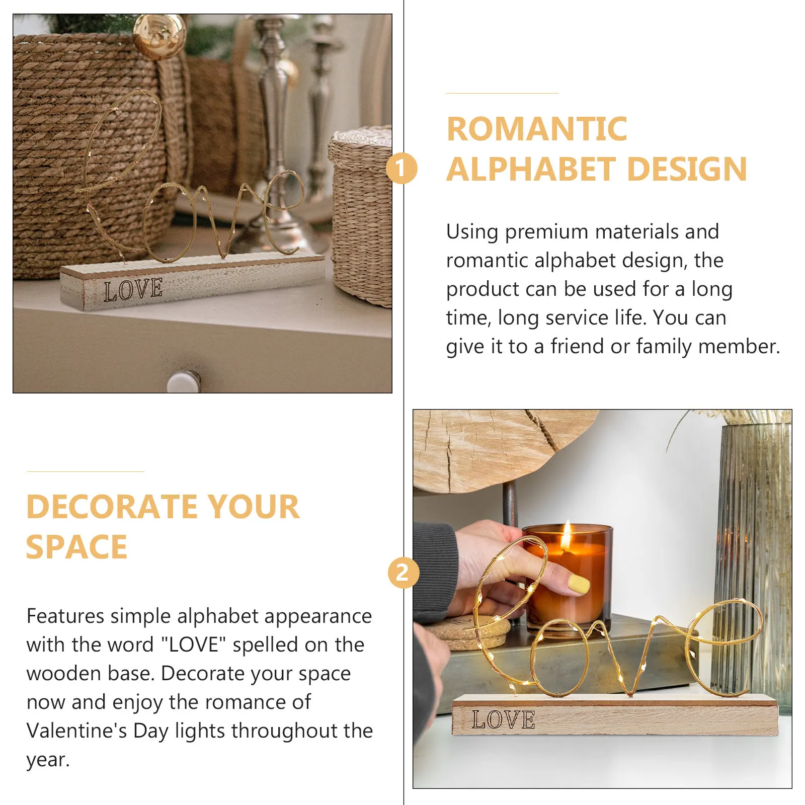 Romantic Atmosphere Night Lamp Iron Craft Alphabet Shaped Lamp Romantic Decorative Bedroom Living Room Table
Romantic Atmosphere Night Lamp Iron Craft Alphabet Shaped Lamp Romantic Decorative Bedroom Living Room Table