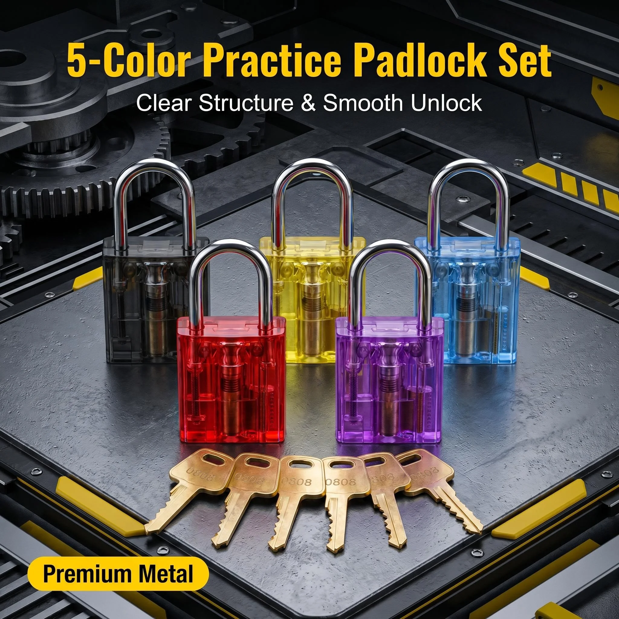 5 Color Transparent Padlock Each Key Opens All Locks Mini Clear Padlock Master Key DIY Stickers
5 Color Transparent Padlock Each Key Opens All Locks Mini Clear Padlock Master Key DIY Stickers