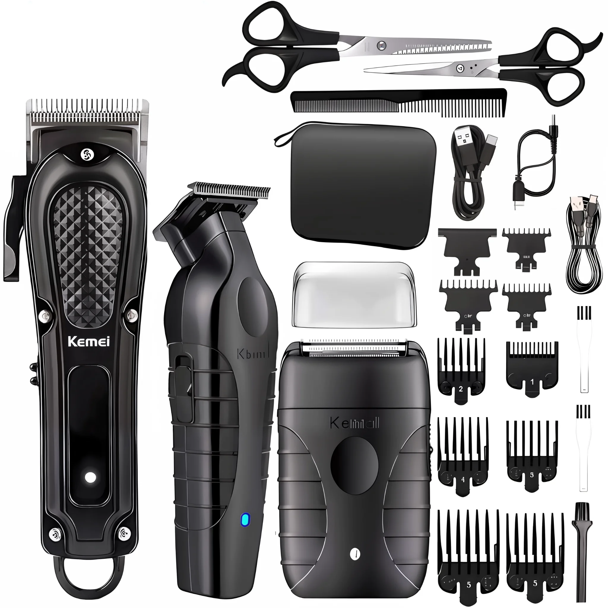 KM-2299 KM-1071 KM-T95 Professional Barber Cordless Electric Hair Clippers USB Rechargeable Hair Trimmers Hair Cutting Machine
KM-2299 KM-1071 KM-T95 Professional Barber Cordless Electric Hair Clippers USB Rechargeable Hair Trimmers Hair Cutting Machine