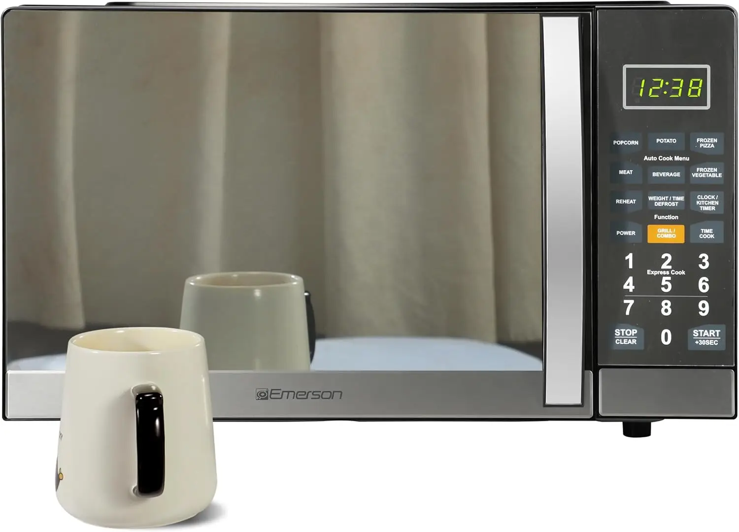 MWG1191SB Countertop Microwave Oven with 1100W Grill Function, Sleek Mirrored Finish 10 Power Levels, 6 Auto Menus, Glass Turnta
MWG1191SB Countertop Microwave Oven with 1100W Grill Function, Sleek Mirrored Finish 10 Power Levels, 6 Auto Menus, Glass Turnta
