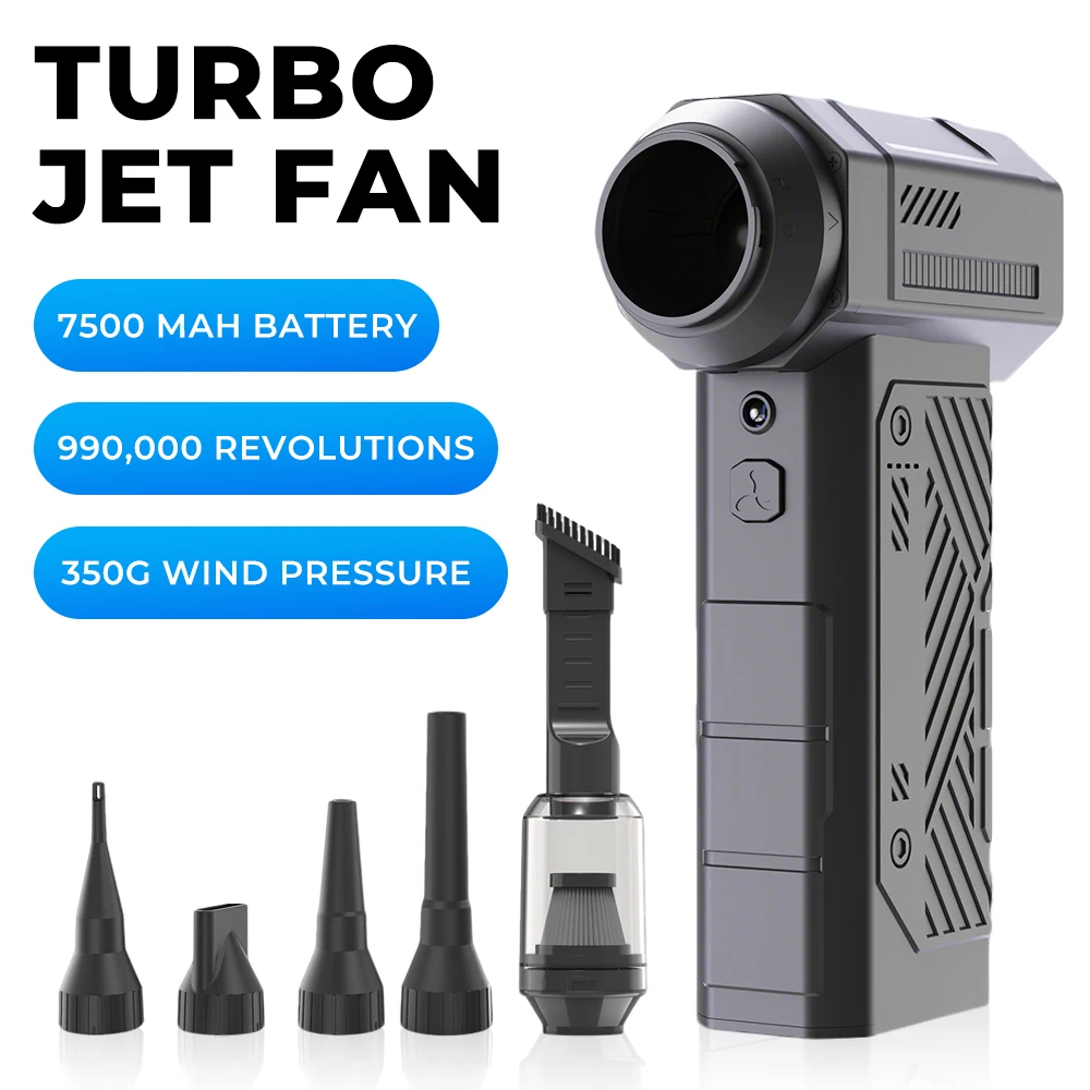 990000 об/мин мощный вентилятор Mini Turbo Jet Fan перезаряжаемый вентилятор 52 м/с турбоструйный вентилятор для очистки пневматического пистолета походное снаряжение 
990000 об/мин мощный вентилятор Mini Turbo Jet Fan перезаряжаемый вентилятор 52 м/с турбоструйный вентилятор для очистки пневматического пистолета походное снаряжение