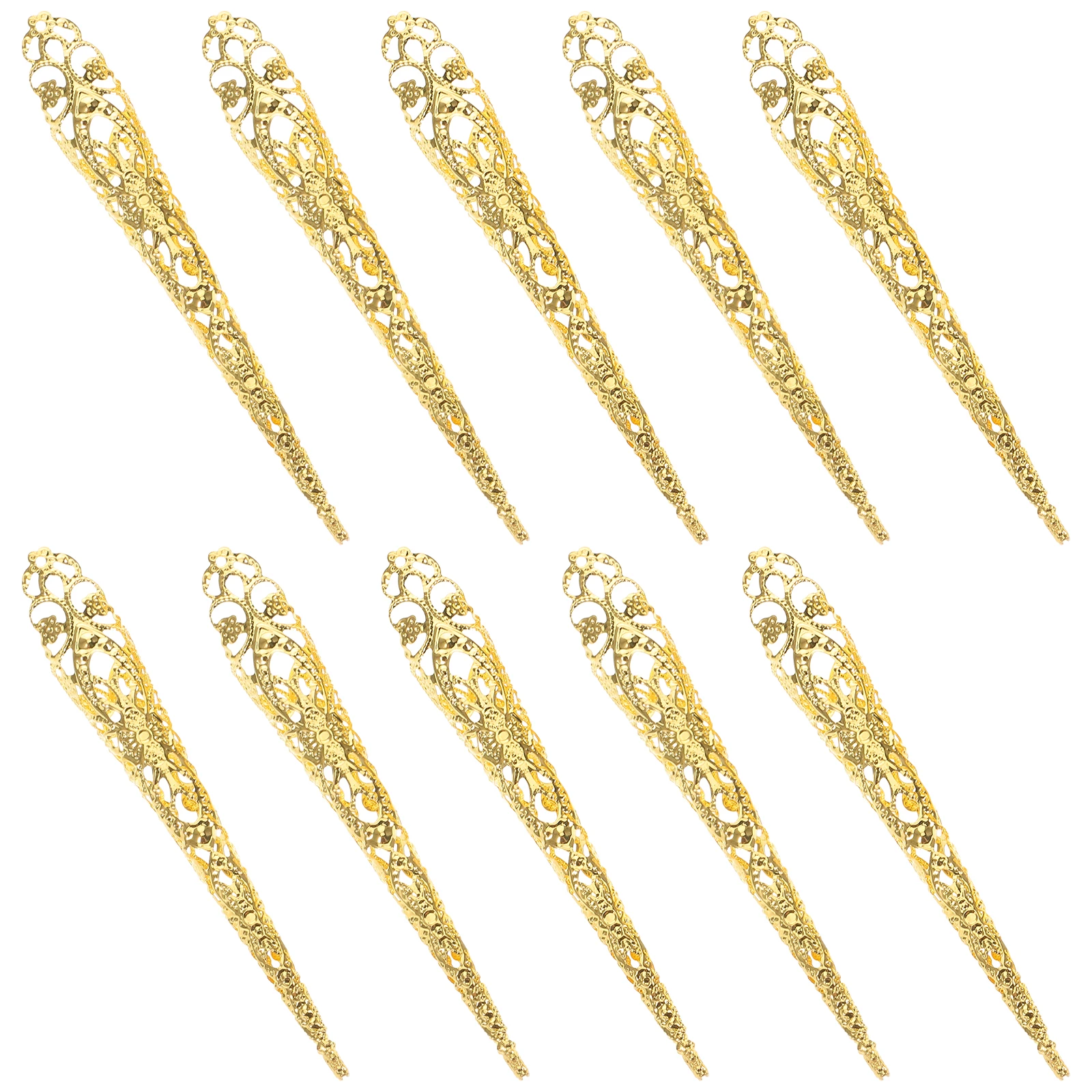 10 Pcs Nail Costume Fingertip Claw Fingers False Nails Rings Women Claw Jewelry Iron Tips Breathable Comfort Party Accessories
10 Pcs Nail Costume Fingertip Claw Fingers False Nails Rings Women Claw Jewelry Iron Tips Breathable Comfort Party Accessories