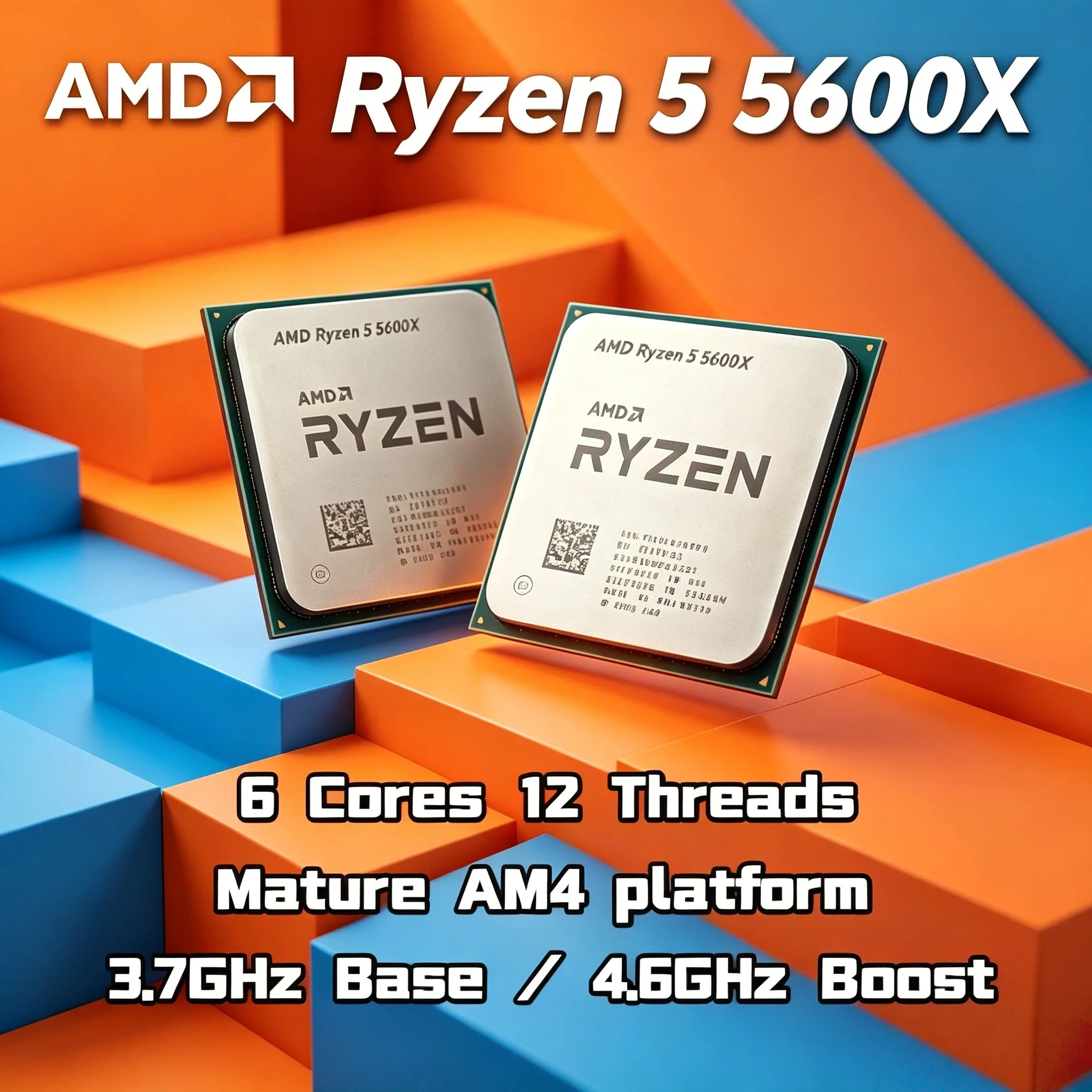 AMD Ryzen 5 5600X 4.6GHz 6 Core 12 Thread Unlocked Desktop CPU Socket AM4 Gaming Processor R5 5600X Tray OEM Ultra 4K Pro Max
AMD Ryzen 5 5600X 4.6GHz 6 Core 12 Thread Unlocked Desktop CPU Socket AM4 Gaming Processor R5 5600X Tray OEM Ultra 4K Pro Max