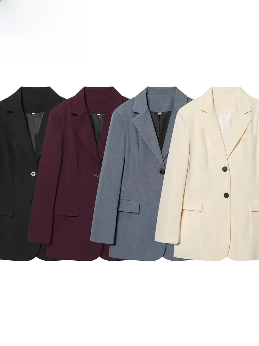 ZARK Fashion Slimming Commute Suit Jacket Women's Spring New Style Standard Edition Polyester Fiber Long Sleeve Coat
ZARK Fashion Slimming Commute Suit Jacket Women's Spring New Style Standard Edition Polyester Fiber Long Sleeve Coat