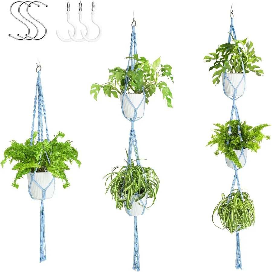 Вешалка для растений макраме, домашний набор с крючками, тканая веревка ручной работы, цветочный горшок, вязаный крючком, держатель для растений, подставка в стиле бохо, растение Dr Ha
Вешалка для растений макраме, домашний набор с крючками, тканая веревка ручной работы, цветочный горшок, вязаный крючком, держатель для растений, подставка в стиле бохо, растение Dr Ha