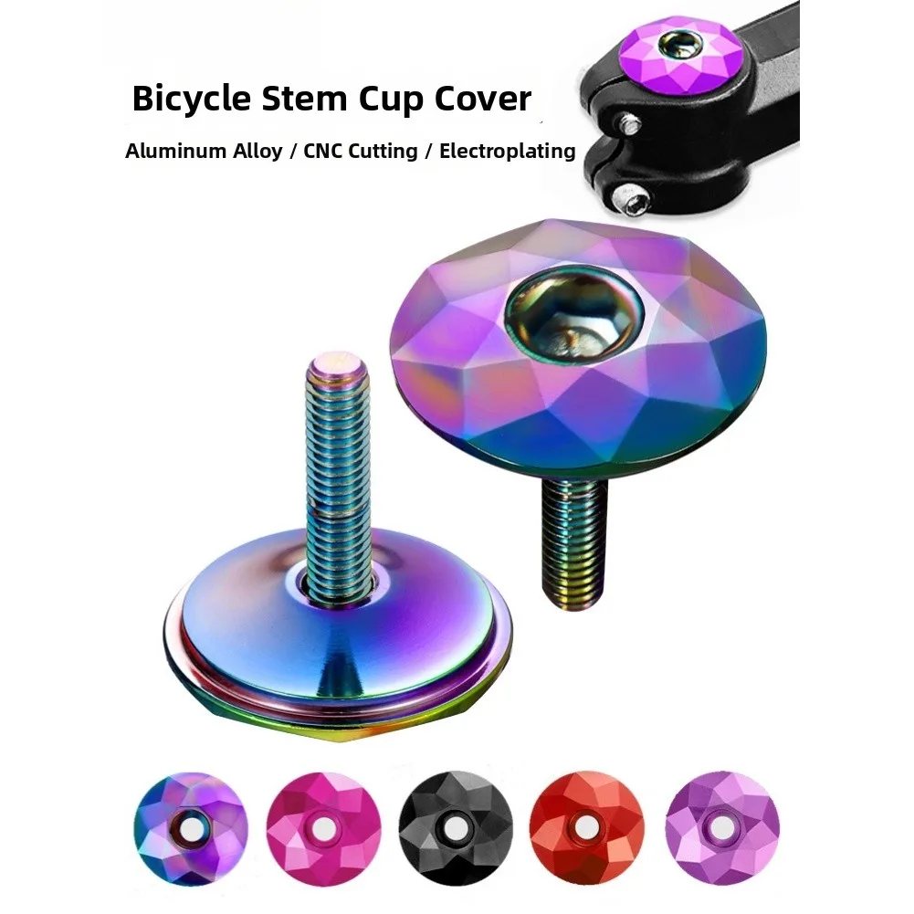 Bicycle Fork Top Cap With Screw Aluminum Alloy CNC Diamond Headset Cover Stem Cap For Mountain Road Bike Cycling Parts
Bicycle Fork Top Cap With Screw Aluminum Alloy CNC Diamond Headset Cover Stem Cap For Mountain Road Bike Cycling Parts
