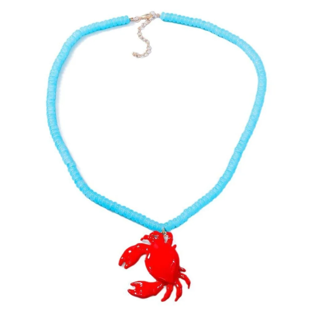 Jewelry Childishness Crab Necklace Boho Beach Crab Beaded Pendant Necklace Seaside Handmade Ocean Style Neck Chain Girls
Jewelry Childishness Crab Necklace Boho Beach Crab Beaded Pendant Necklace Seaside Handmade Ocean Style Neck Chain Girls