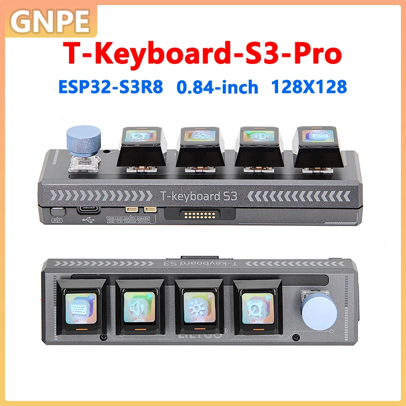 T-Keyboard-S3 Pro 0.85inch LCD Button ESP32-S3 Keyboard Development Board WiFi Bluetooth WS2812 RGB Encoder Module For LILYGO