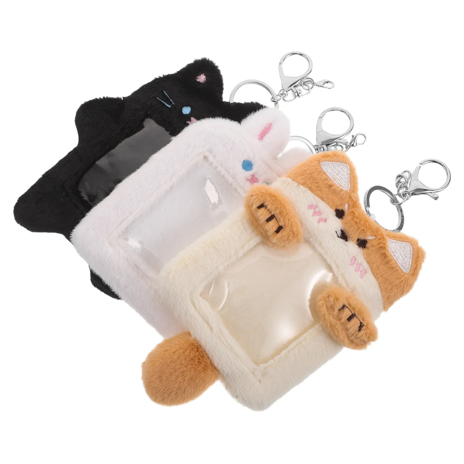 3Pcs Kawaii Animal Card Holder Photocard Sleeve Keychain Soft Furry Id Badge Cover Clear Window Bus Pass Student Card Protector
3Pcs Kawaii Animal Card Holder Photocard Sleeve Keychain Soft Furry Id Badge Cover Clear Window Bus Pass Student Card Protector