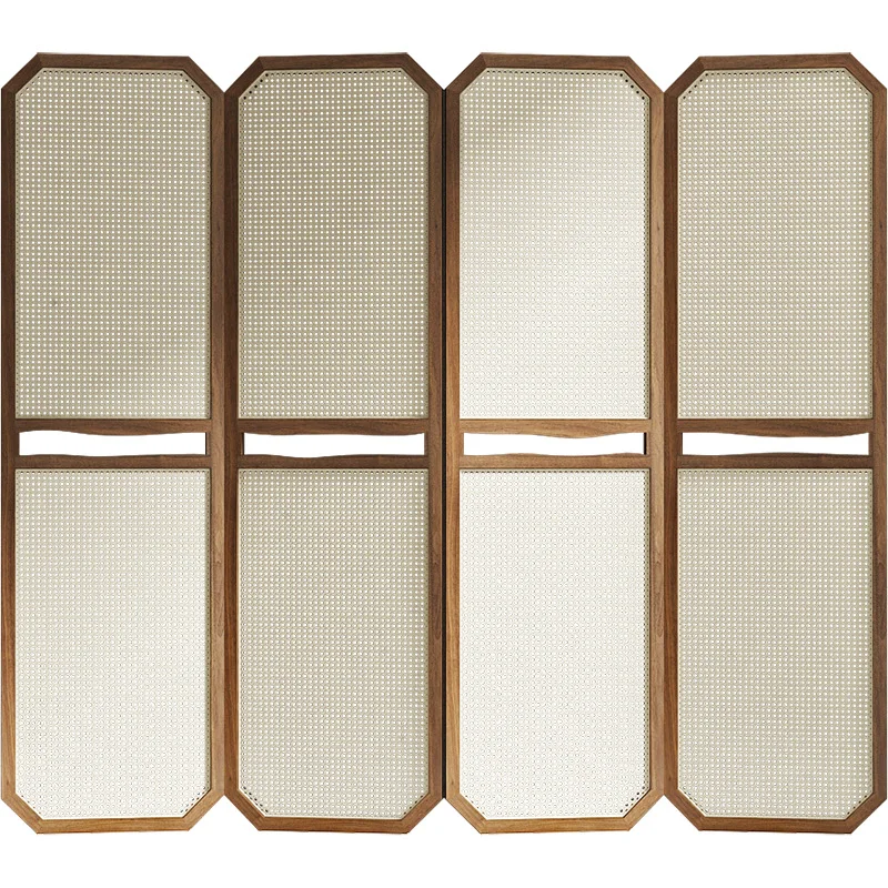 Solid wood folding screen rattan partition living room entrance retro new Chinese home living room screen
Solid wood folding screen rattan partition living room entrance retro new Chinese home living room screen