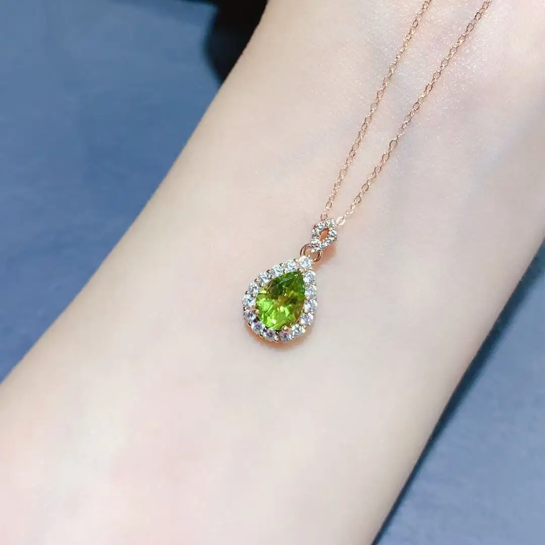 1.4ct Pear Natural Peridot 925 Sterling Silver Water Drop Pendant Necklace for Women Green Gemstone Jewelry Anniversary Gift
1.4ct Pear Natural Peridot 925 Sterling Silver Water Drop Pendant Necklace for Women Green Gemstone Jewelry Anniversary Gift